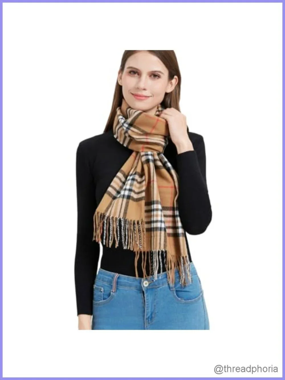 Classic Tartan Checkered Plaid Scarf for Men and Women, Soft Viscose Blend